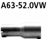 Adaptor rear silencer on original system to  52.0 mm