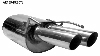 Rear silencer LH with double tailpipes 2x  70 mm, cut 20