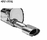 Rear silencer with single tailpipe oval 120 x 80 mm