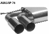 Rear silencer with double tailpipes 2 x  76 mm Audi A3 8P 3 doors