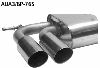Rear silencer with double tailpipes 2 x  76 mm cut 20 Audi A3 8P 3 doors