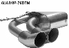 Rear silencer DTM with double tailpipes 2 x  76 mm Audi A3 8P 3 doors