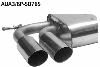 Rear silencer with double tailpipes 2 x  76 mm cut 20 Audi A3 8P Sportback 5 doors