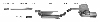 Rear silencer with double tailpipes 2 x  76 mm Lh, cut 20  