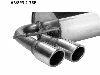 Rear silencer with double tailpipes 2 x  76 mm 