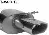 Endschalldmpfer LH mit Einfach-Endrohr Flat 135 x 75 mm