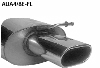 Endschalldmpfer LH mit Einfach-Endrohr Flat 135 x 75 mm