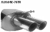 Rear silencer RH with double tailpipes 2 x  76 mm