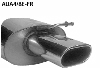 Rear silencer with single tailpipe Flat 135 x 75 mm Audi A4 6 cyl. right RH