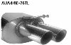 Rear silencer with double tailpipes 2 x  76 mm left LH