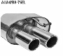 Rear silencer with single tailpipe with insert LH 1 x  90 mm