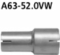 Adapter Achsrohr auf Serienanlage auf Ø 52.0 mm