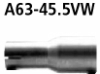 Adapter Komplettanlage auf Serienanlage oder Endschalldmpfer auf Serienanlage auf  45.5 mm