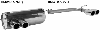 Endschalldmpfer mit Doppel-Endrohr LH 2 x  76 mm eingerollt 20 schrg ohne M-Heckschrze