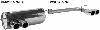 Endschalldmpfer mit Doppel-Endrohr LH 2 x  76 mm eingerollt 20 schrg mit M-Heckschrze
