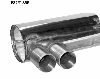 Rear silencer with double tailpipe 2 x  85 mm (RACE-Look)