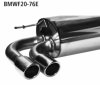 Rear silencer with double tailpipe, cut 20 with inward curl 2x  76 mm