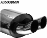 Rear silencer DTM with double tailpipes 2 x  76 mm BMW 316i / 318i E36