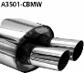 Rear silencer with double tailpipes2 x  76 mm BMW Compact E36