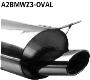 Rear silencer with single tailpipe oval 153 x 95 mm 316i 1.9l Compact