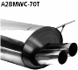 Rear silencer with double tailpipes 2 x  70 mm 318ti Compact