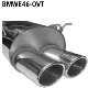 Rear silencer with double tailpipes oval 2 x 89 x 77 mm