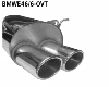 Rear silencer with double tailpipes oval 2 x 89 x 77 mm