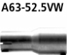 Adapter Komplettanlage oder Endschalldmpfer auf Serienanlage auf  52.0 mm