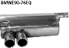 Rear silencer with double tailpipes LH