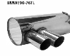 Endschalldmpfer mit Doppel-Endrohr 2 x  76 mm, 20 schrg