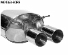 Rear silencer RH with double tailpipe 2 x  90 mm (RACE-Look) 