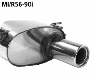 Rear silencer with double tailpipes 2 x  76 mm cut 20, central exit.