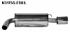 Rear silencer with single tailpipe 1 x  90 mm, RH exit 