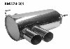 Endschalldmpfer mit Doppel-Endrohr Slash 2 x  76 mm