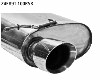 Rear silencer with single tailpipe 1 x  100 mm cut 30 (RACE look) RH right side