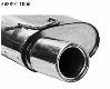 Rear silencer with single tailpipe with insert 1 x  100 mm LH left side