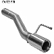 Rear tailpipe with single exit with insert for LH exit, LH 1 x  90 mm