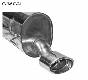 Rear silencer with single tailpipe oval 120 x 80 mm