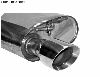 Rear silencer with Single RACE exit  100 mm LH left side