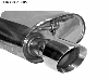 Rear silencer with Single RACE exit  100 mm RH right side
