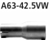 Adapter Komplettanlage auf Kat oder Endschalldmpfer auf Serienanlage auf  42.5 mm