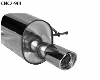 Rear silencer with single tailpipe 1x  90 mm, RH exit 