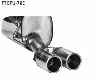 Rear silencer with double tailpipes with inward curl 2 x  70 mm Fiat Grande Punto except EVO