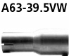 Adaptor rear silencer on original system to  39.5 mm 