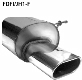 Rear silencer with single tailpipe Flat 135 x 75 mm Ford Fiesta JH1+JD3