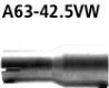 Adaptor rear silencer on original system to  42.5 mm