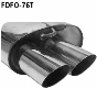 Rear silencer with double tailpipes 2 x  76 mm Ford Focus
