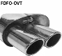 Rear silencer with double tailpipes oval 2 x 89 x 77 mm Ford Focus