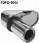 Rear silencer with single tailpipe 1 x  90 mm Ford Focus