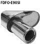Rear silencer with single tailpipe 1 x  90 mm Ford Focus Turnier